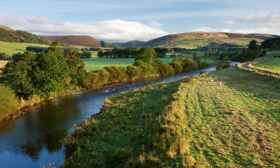 River valley and moor tops