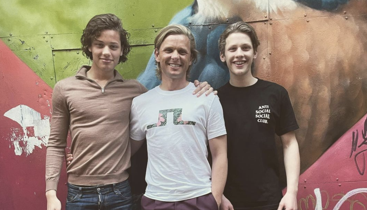 Jeff Brazier with his sons Bobby and Freddie. (Instagram)