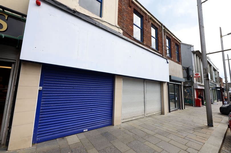 One of a number of empty high street premises in Dungannon town centre