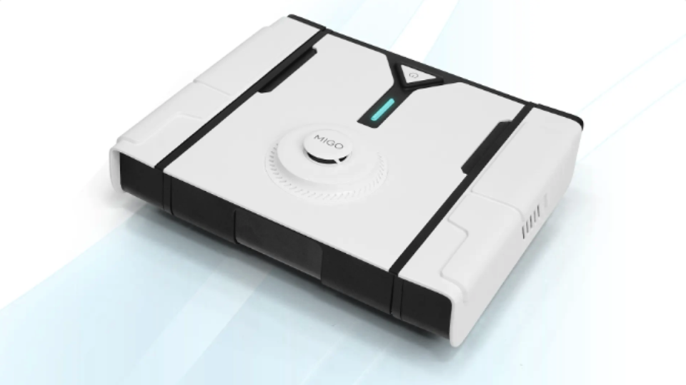 The Ascender looks and works like a normal robot vacuum when it’s not climbing steps (Migo Robotics)