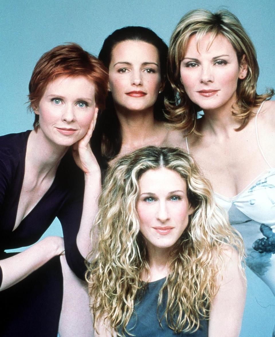 Cynthia Nixon, Kristin Davis, Kim Cattrall and Sarah Jessica Parker in 'Sex and the City,' 1999