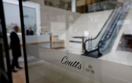 The entrance to Coutts private bank is seen, in London, Britain October 10, 2017. REUTERS/Peter Nicholls/Files