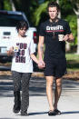 <p>Camila Cabello and Shawn Mendes stay hand-in-hand for their morning walk in Florida on Saturday, complete with cups of coffee.</p>