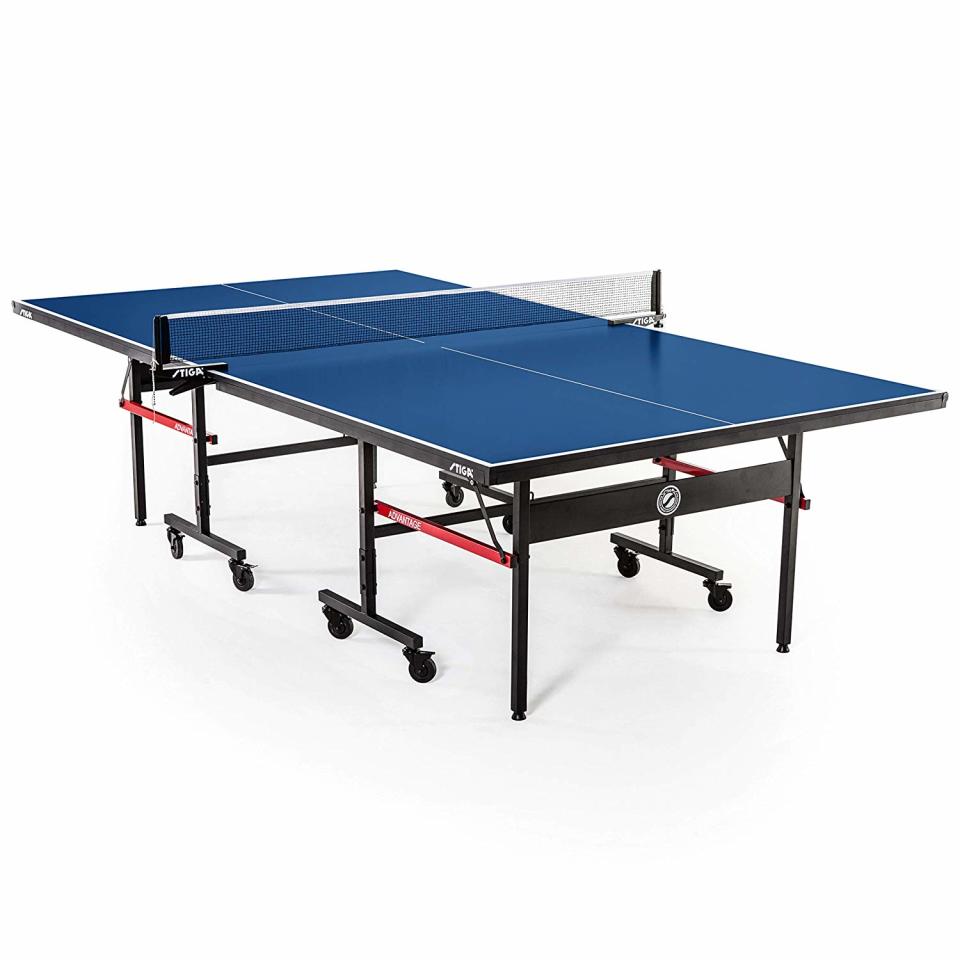 This STIGA tennis table comes in two pieces that can be combined for one big table or used as smaller, idependent tables. (Photo: Amazon)