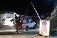 Pakistani troops enter the Balochistan Police College near Quetta on October 24, 2016