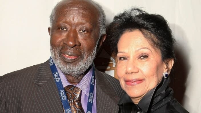 Producer Clarence Avant and wife Jackie arrive at The Recording Academy’s Special Merit Awards ceremony held at the Wilshire Ebell Theater on February 9, 2008 in Los Angeles, California. (Photo by Alberto E. Rodriguez/Getty Images)