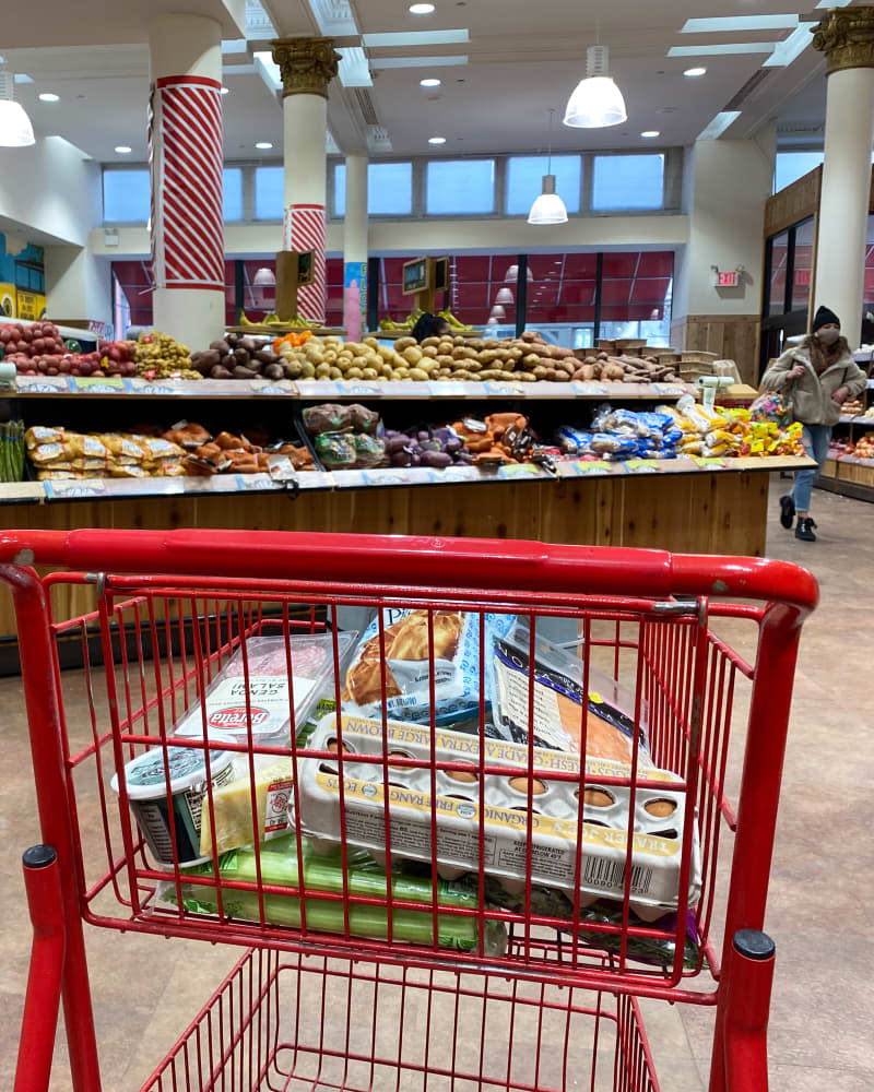 Shopping cart in Trader Joe's