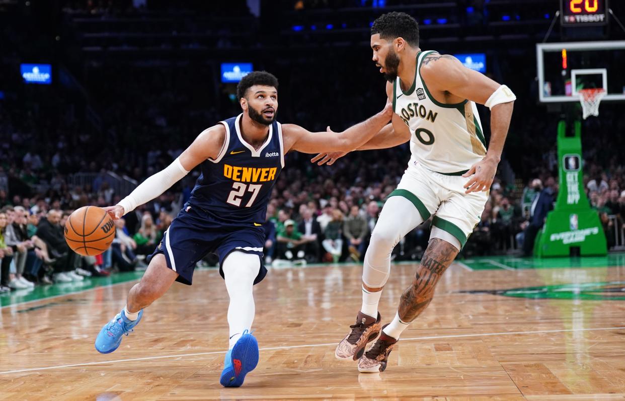 Will the defending champion Denver Nuggets and Boston Celtics meet in the NBA Finals?