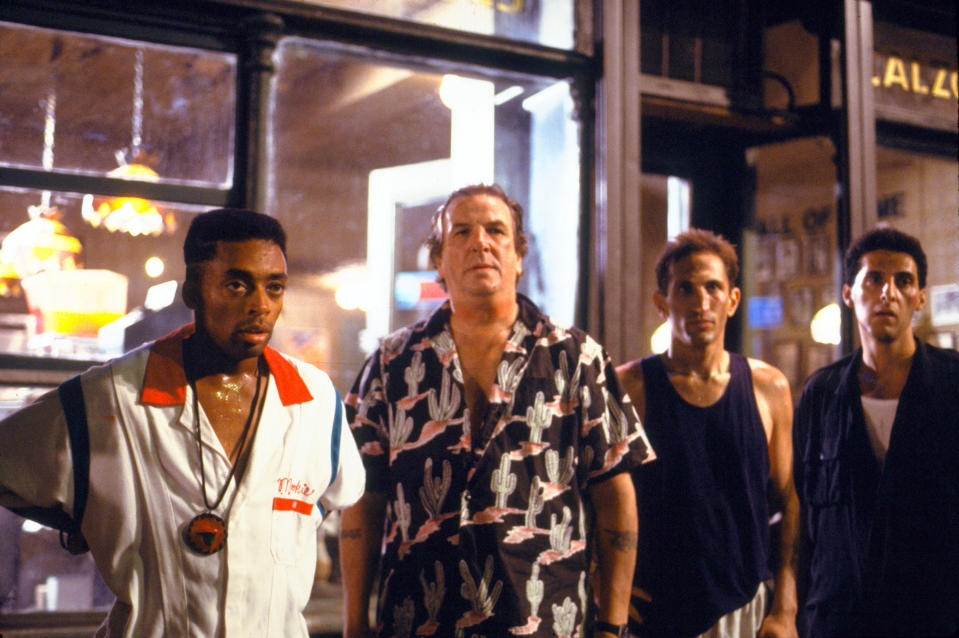 Spike Lee, Danny Aiello, Richard Edson, John Turturro in Do The Right Thing