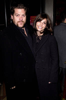 Ted Demme and Gina Gershon at the New York premiere of Miramax's Bridget Jones's Diary