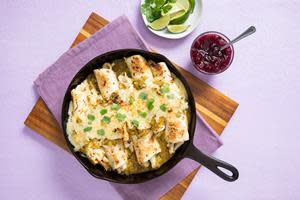 Leftover Turkey Skillet Enchiladas recipe available in attached PDF