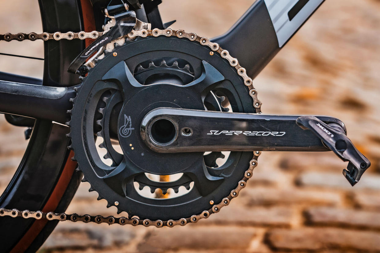 Campagnolo Super Record HPPM power meter crankset on Greg van Avermaat's BMC