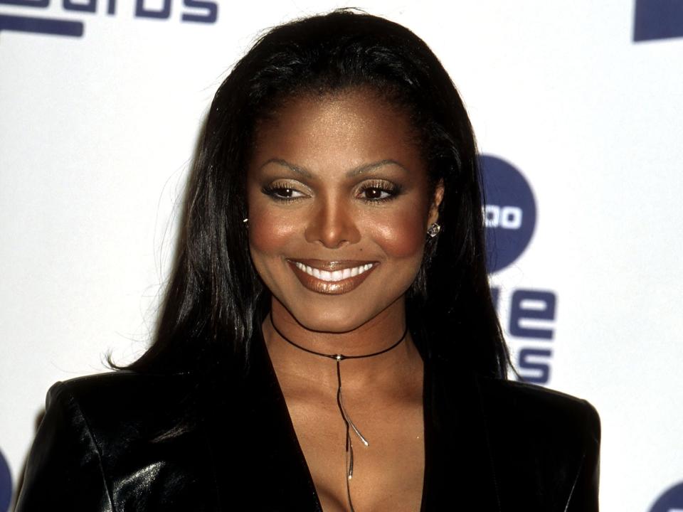 Janet Jackson in a leather top