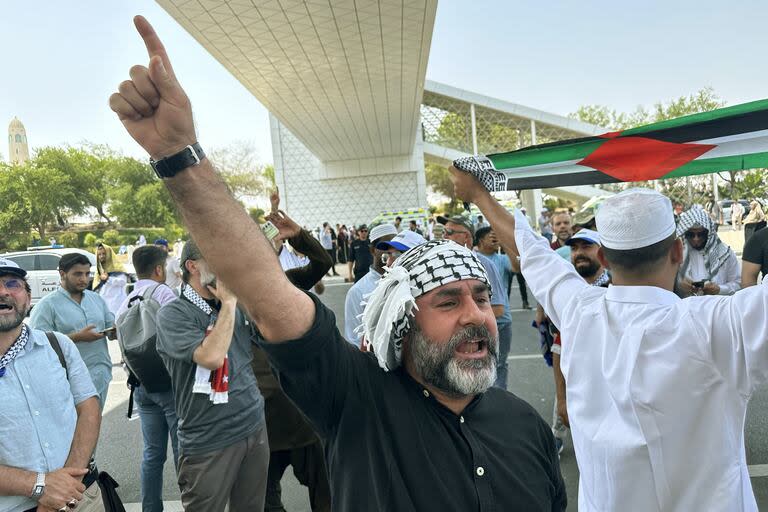 El funeral de Ismail Haniyeh en  Doha. (Mahmud Hams / AFP)