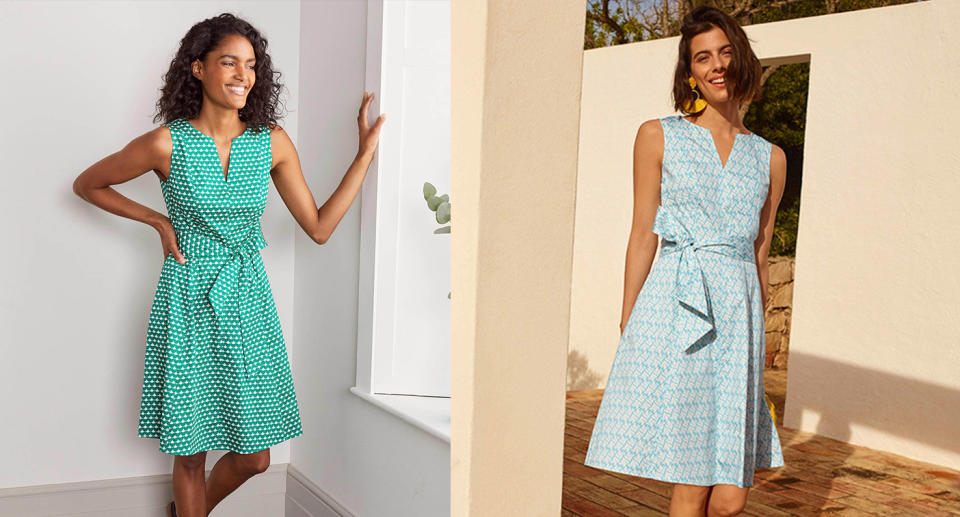 The Boden dress comes in six summery prints. (Boden)