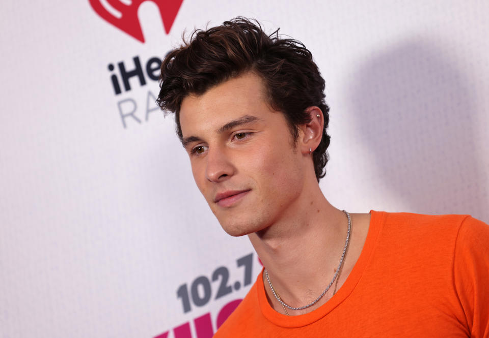 CARSON, CALIFORNIA - JUNE 04: Shawn Mendes attends the 2022 iHeartRadio Wango Tango at Dignity Health Sports Park on June 04, 2022 in Carson, California. (Photo by David Livingston/FilmMagic)