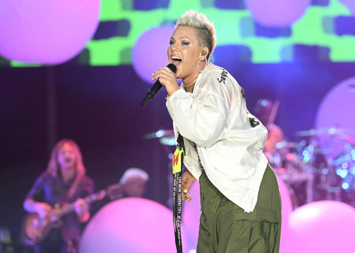 Singer Pink told her fans on Twitter to stop listening to her music if they support the Supreme Court's overturn of Roe v. Wade. (Photo: Steve Jennings/WireImage)