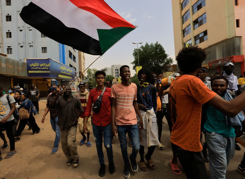 Protest against military rule following the last coup, in Khartoum