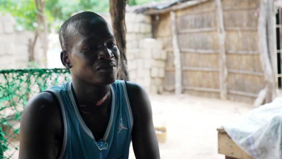 PHOTO: Assane talks to ABC News Live about his experience on a migrant boat. (ABC News)