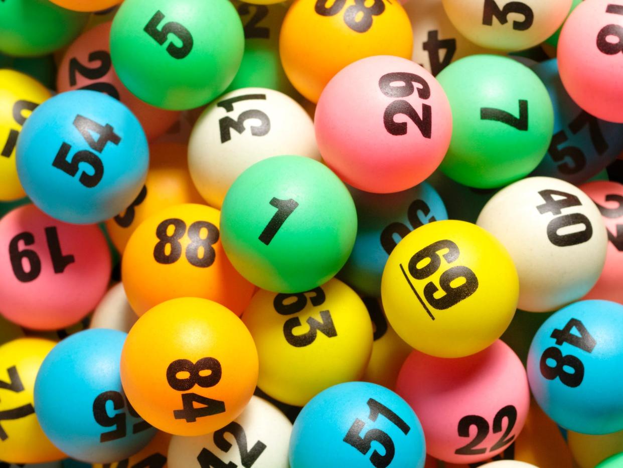 A stock image of brightly coloured lottery balls