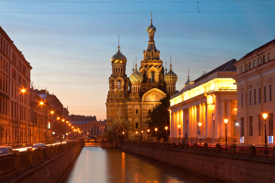 Russia(It's the Church of the Savior on the Spilled Blood in St. Petersburg; elaborate Orthodox cathedrals are located throughout Russia.)