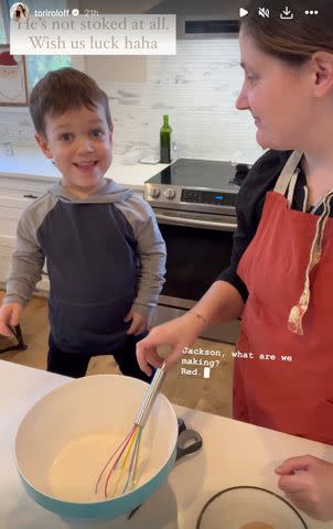 <p>Tori Roloff/ Instagram</p> Tori Roloff's Instagram story with her son