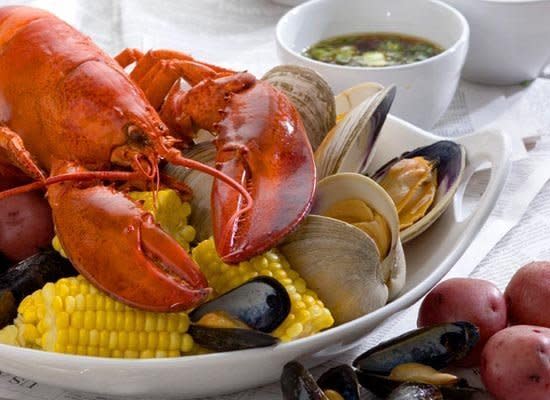 A traditional New England clambake involves digging a pit on the beach for cooking the seafood. This version is made easily on the stovetop with clams, mussels, lobster, corn, and potatoes.    <strong>Get the Recipe for <a href="http://www.huffingtonpost.com/2011/10/27/clambake-at-home-with-thr_n_1049766.html" target="_hplink">Clambake at Home with Three Sauces</a></strong>