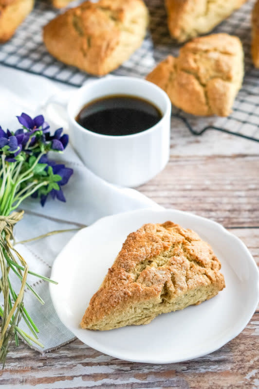 <p>Accidental Happy Baker</p><p>Light and flaky scones are delicately flavored with Earl Grey tea for a tea time treat you can't resist.</p><p><strong>Get the recipe: <a href="https://www.accidentalhappybaker.com/earl-grey-scones/" rel="nofollow noopener" target="_blank" data-ylk="slk:Earl Grey Scones;elm:context_link;itc:0;sec:content-canvas" class="link "><em>Earl Grey Scones</em></a></strong></p>