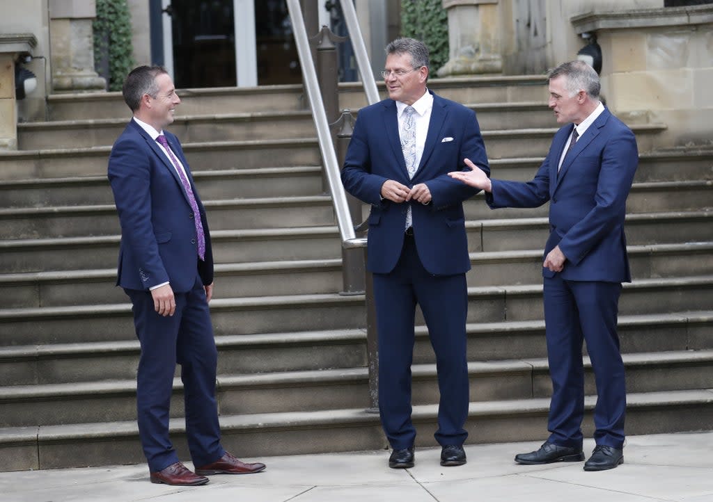 European Commission vice-president Maros Sefcovic during a visit to Northern Ireland (Peter Morrison/PA) (PA Wire)