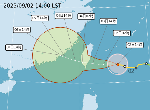 因應海葵颱風來襲，公路總局實施部分路段預警性封閉。（中央氣象局提供）