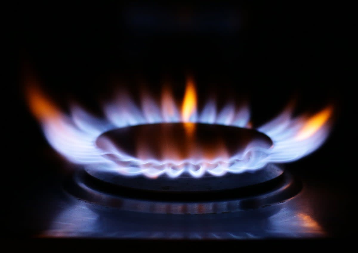 A lit ring on a gas hob (Yui Mok/PA) (PA Archive)