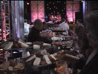 The SF premiere gala benefitting the SF Boys & Girls Club!- Ooh, feast your eyes on the hors d'oeuvres at the premiere party... mmm... cheese...