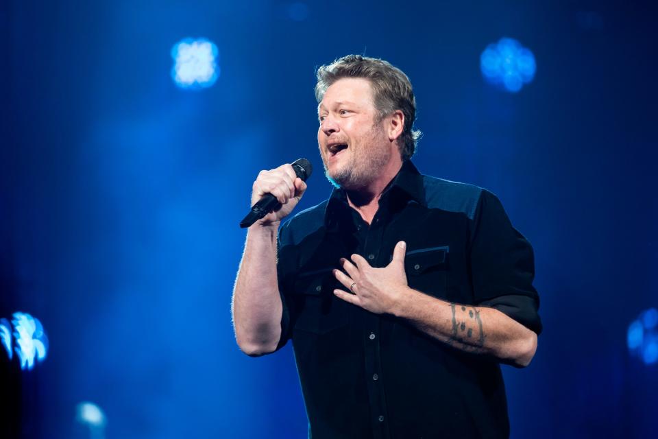 Blake Shelton performs March 17 on his "Back to the Honky Tonk Tour" at the Paycom Center.