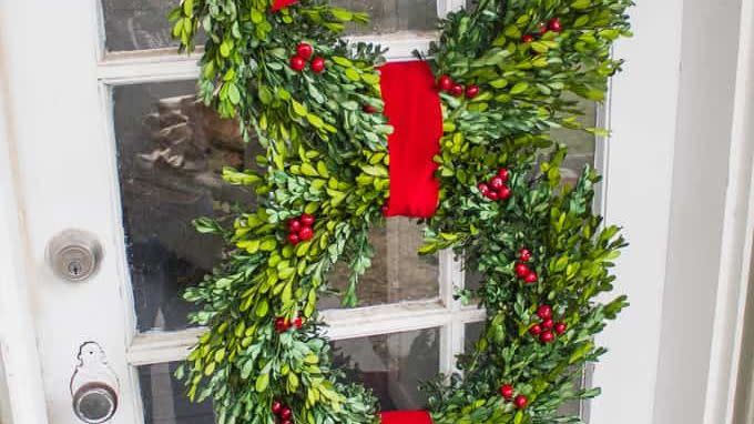 christmas window decorations wreath trio