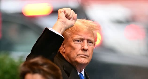 Former President Donald Trump on Thursday in New York City.