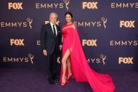 Sep 22, 2019; Los Angeles, CA, USA; Michael Douglas and Catherine Zeta-Jones arrive at the 71st Emmy Awards at the Microsoft Theater. Mandatory Credit: Harrison Hill-USA TODAY/Sipa USA