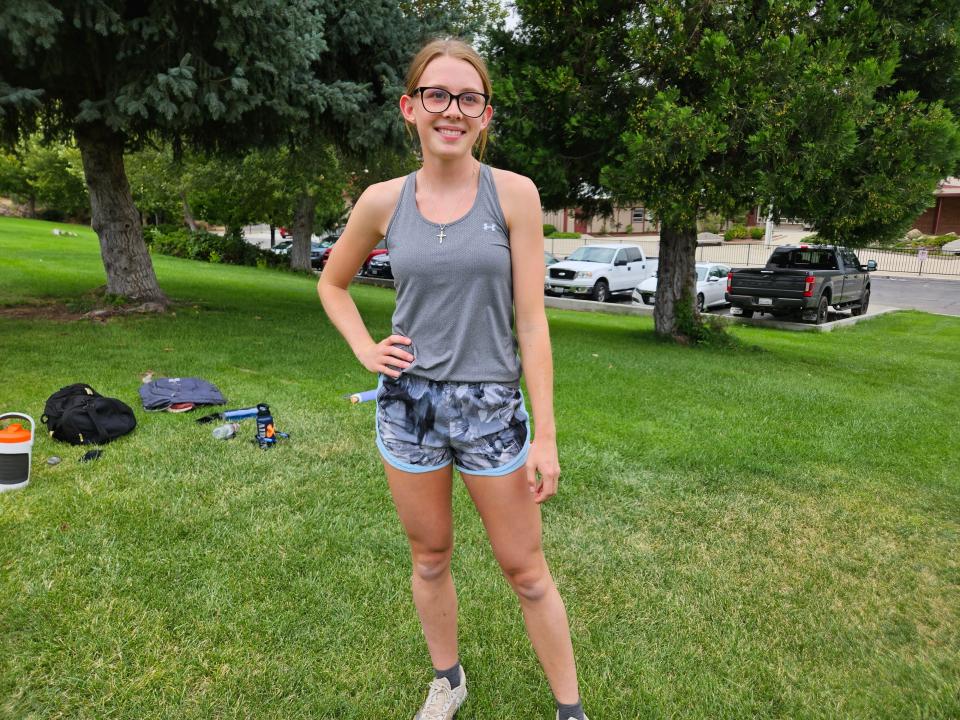 Yreka senior Mattie Whipple was the top ranked local cross country runner following a fourth place finish at the 16th Bill Springhorn Classic on Saturday, Sept. 2, 2023.