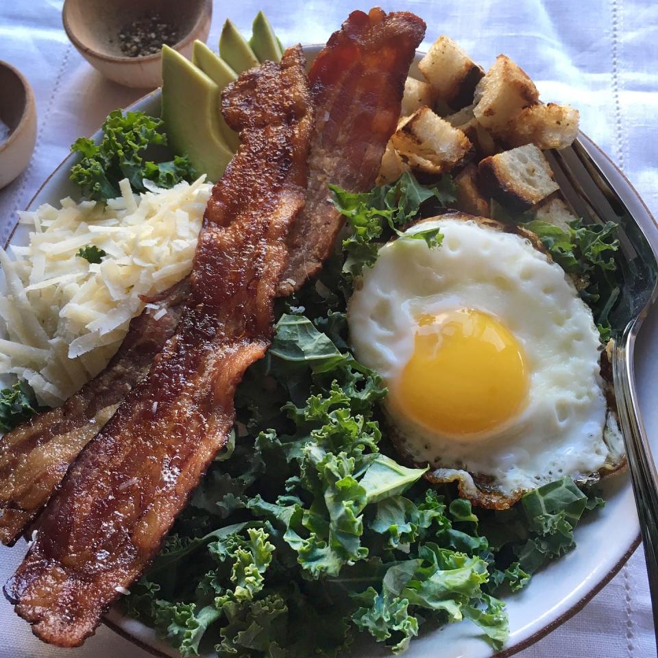 Bacon, Egg and Cheese Kale Salad
