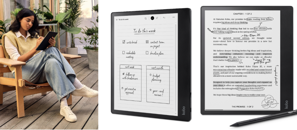 Plan your week, take notes, mark up your pages with the new and improved Stylus 2. PHOTO: Kobo