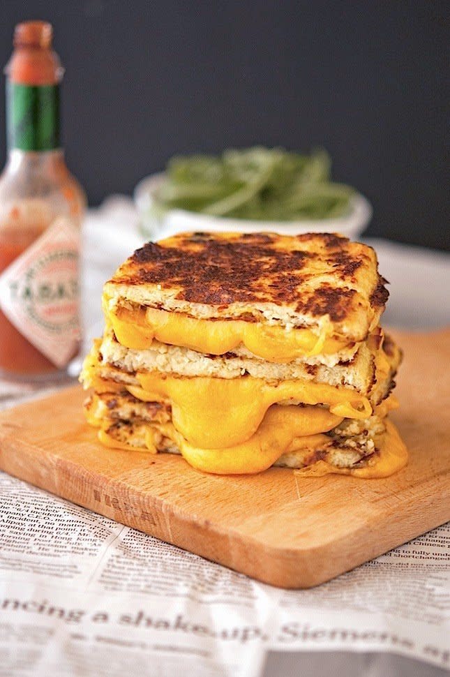 <strong>Get the <a href="https://www.theironyou.com/2014/05/cauliflower-crust-grilled-cheese.html?m=1">Cauliflower Crust Grilled Cheese</a> recipe from The Iron You</strong>