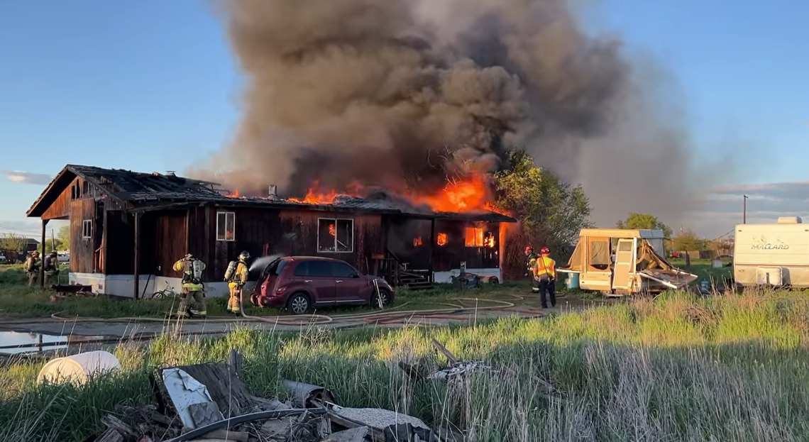 A fire destroyed a Finley home last month.