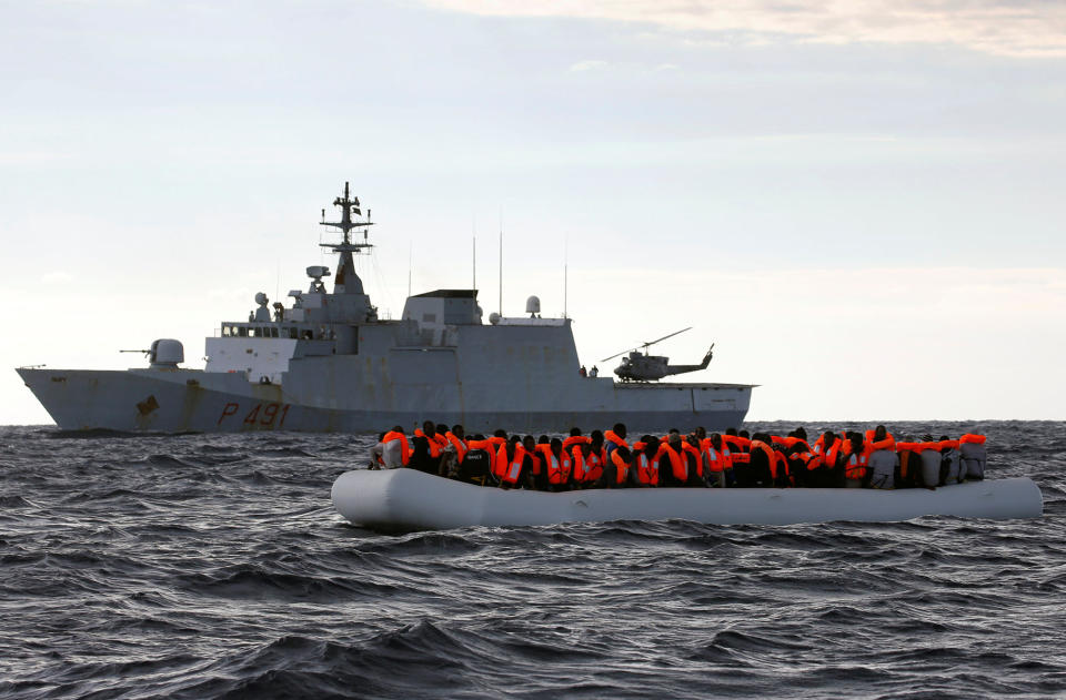 African migrants rescued off the Libyan coast