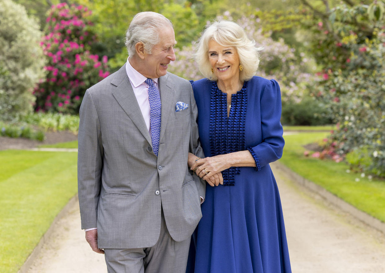 Portrait of King Charles III and Queen Camilla (Millie Pilkington / Buckingham Palace/PA Wire)