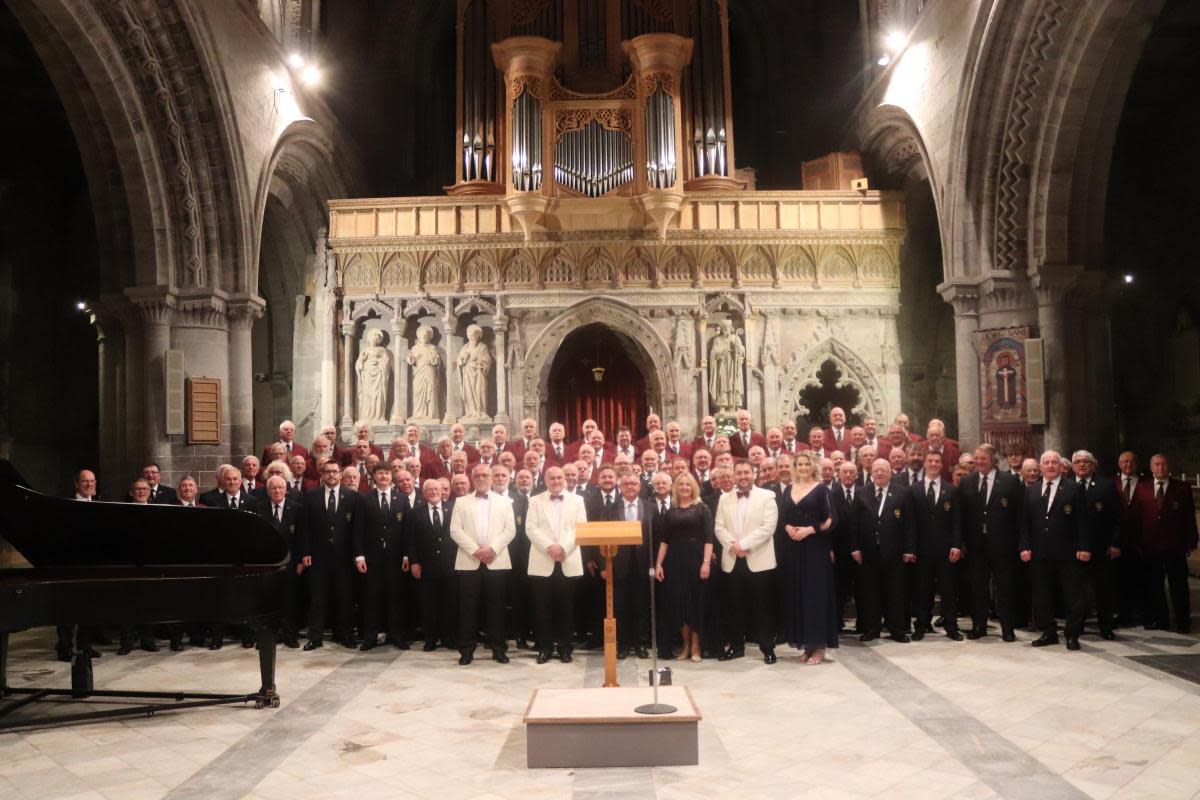 Haverfordwest and Dunvant male voice choirs performed together <i>(Image: Huw Landeg Morris)</i>