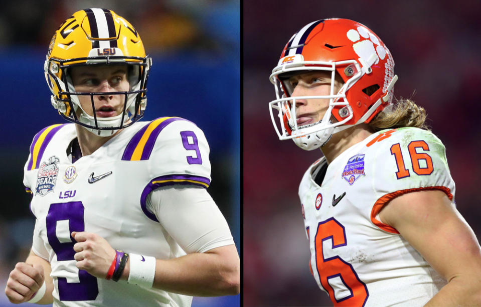 Who will win the quarterback duel between LSU's Joe Burrow and Clemson's Trevor Lawrence? (Reuters)