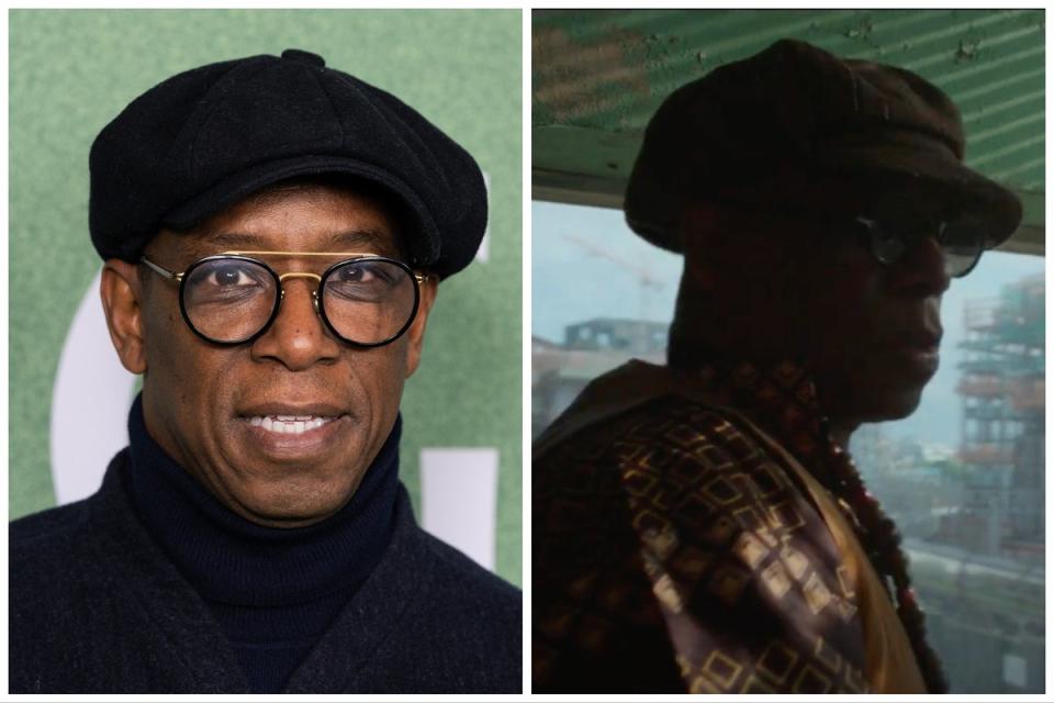 Ian Wright, and as Lord Kitchener in ‘The Kitchen' (Getty/YouTube)