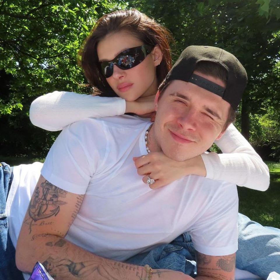 Brooklyn Beckham also got in on the matching outfit action 