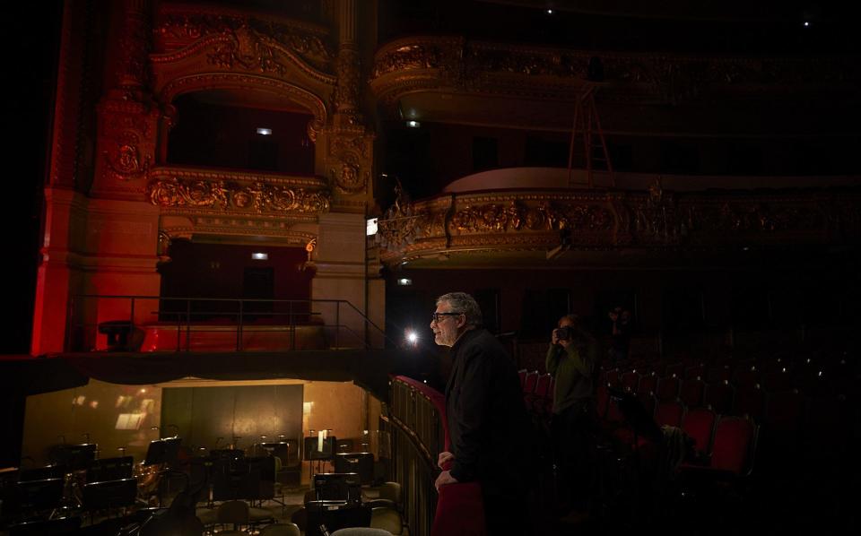 Jaume Plensa photographed at Opera Barcelona's Gran Teatre del Liceu