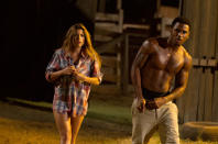 Tania Raymonde and Trey Songz in Lionsgate "Texas Chainsaw 3D" - 2013