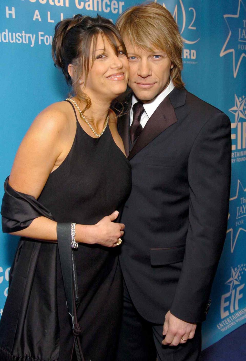 Dorothea Hurley and Jon Bon Jovi during Entertainment Industry Foundation's Colon Cancer Benefit on the QM2 - Red Carpet at Queen Mary 2 in New York City, New York, United States